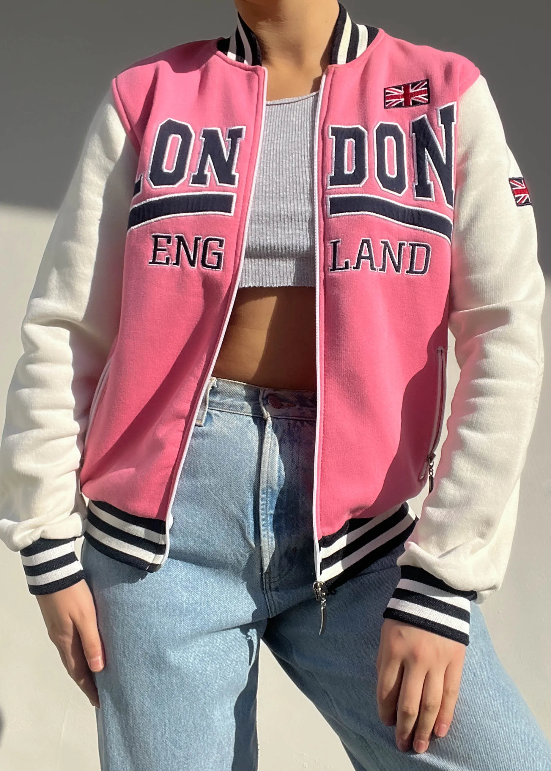 2000's Pink London Jacket (S-M)