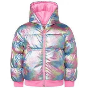 BILLIEBLUSH - Metalic Puffa Jacket - Pastel
