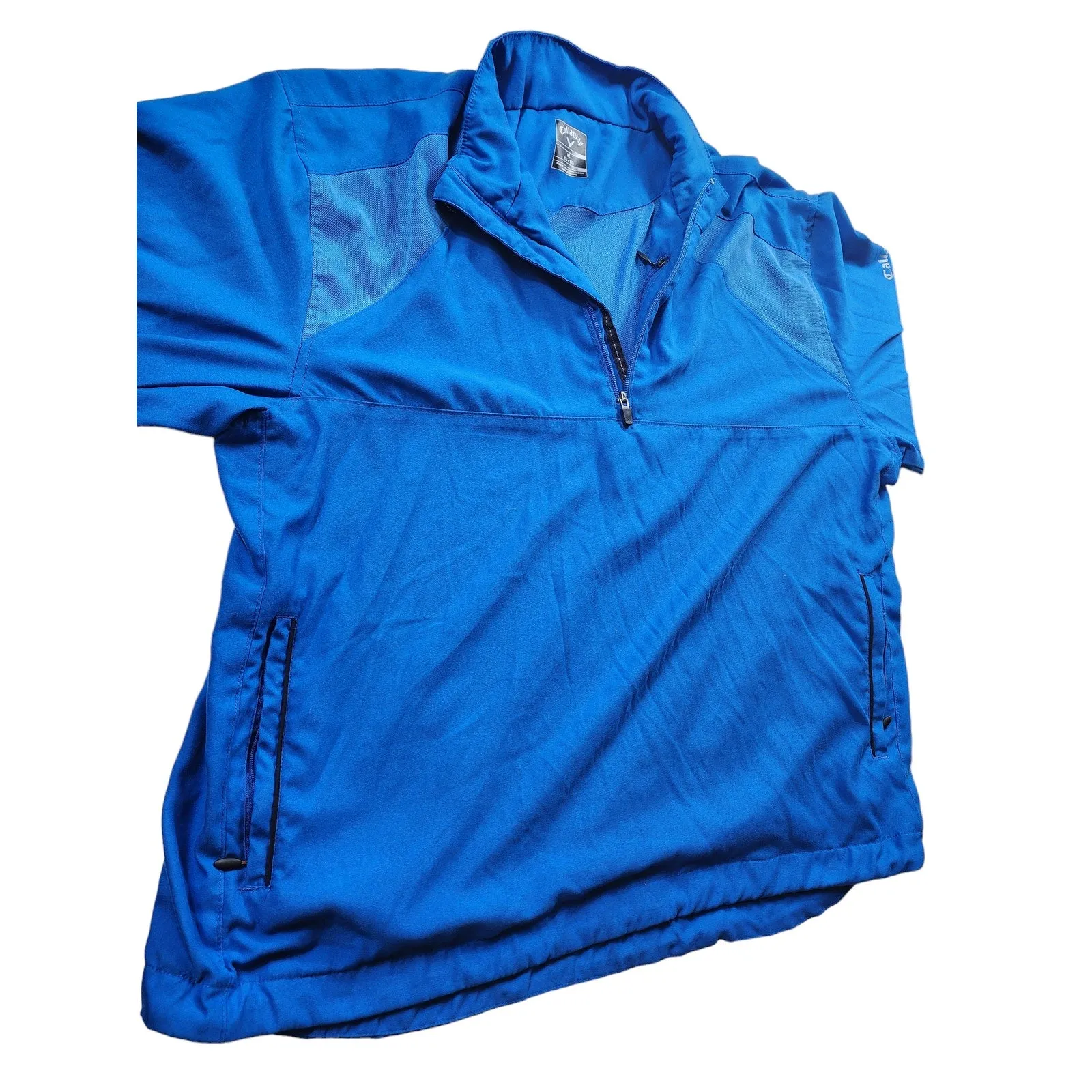 Callaway Golf Pullover Jacket Mens XL Windbreaker Blue Activewear Lightweight