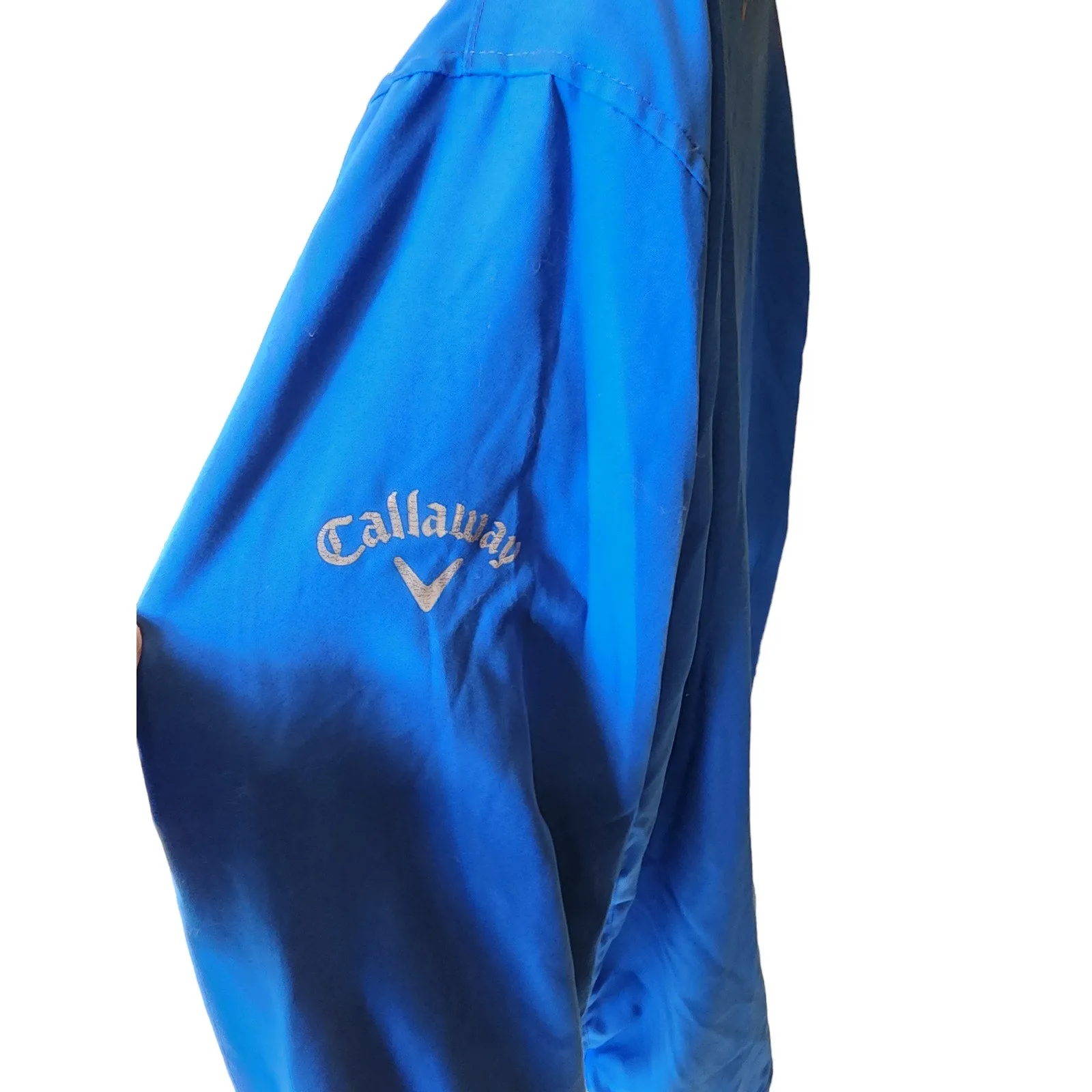 Callaway Golf Pullover Jacket Mens XL Windbreaker Blue Activewear Lightweight
