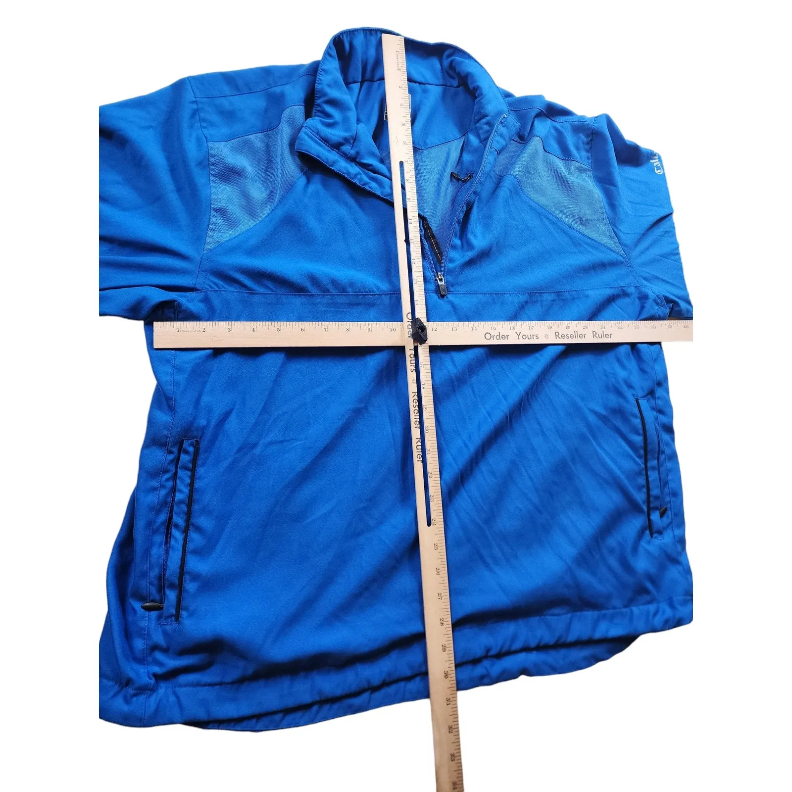 Callaway Golf Pullover Jacket Mens XL Windbreaker Blue Activewear Lightweight