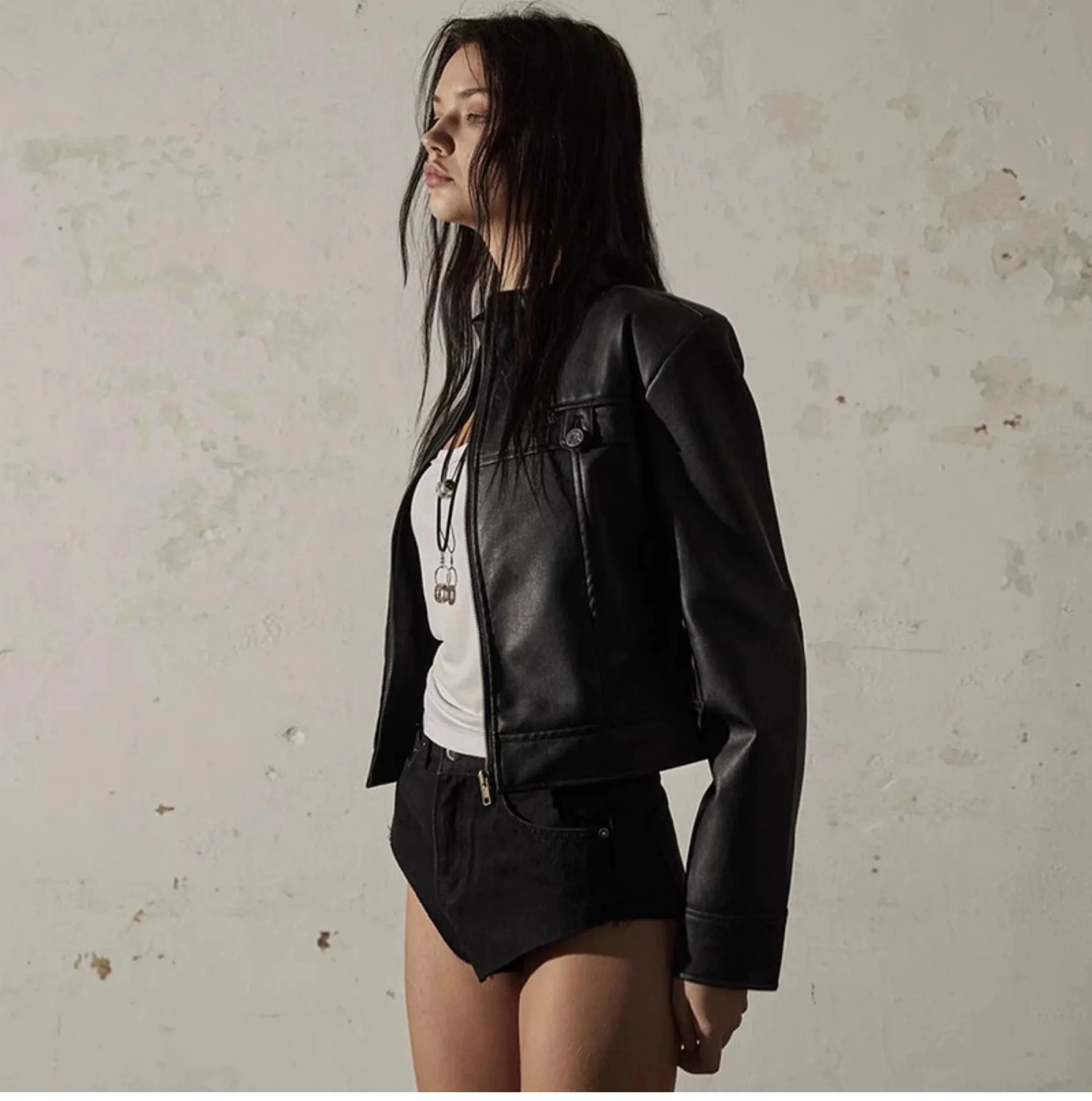 Fashionkova Katia Retro Leather Jacket