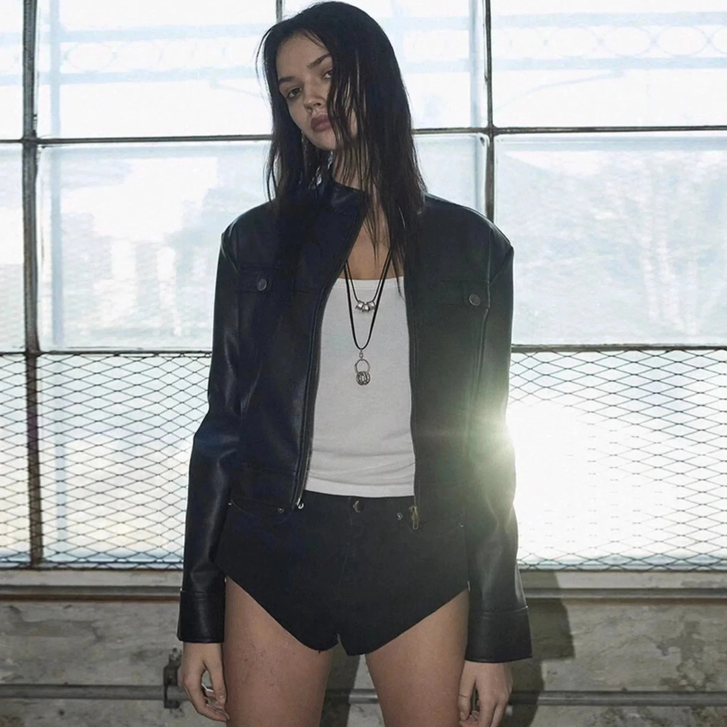 Fashionkova Katia Retro Leather Jacket