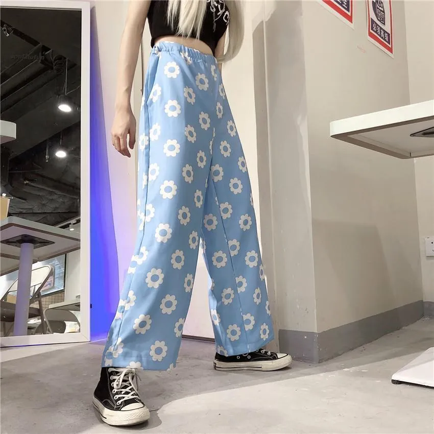 Flower Print Pants