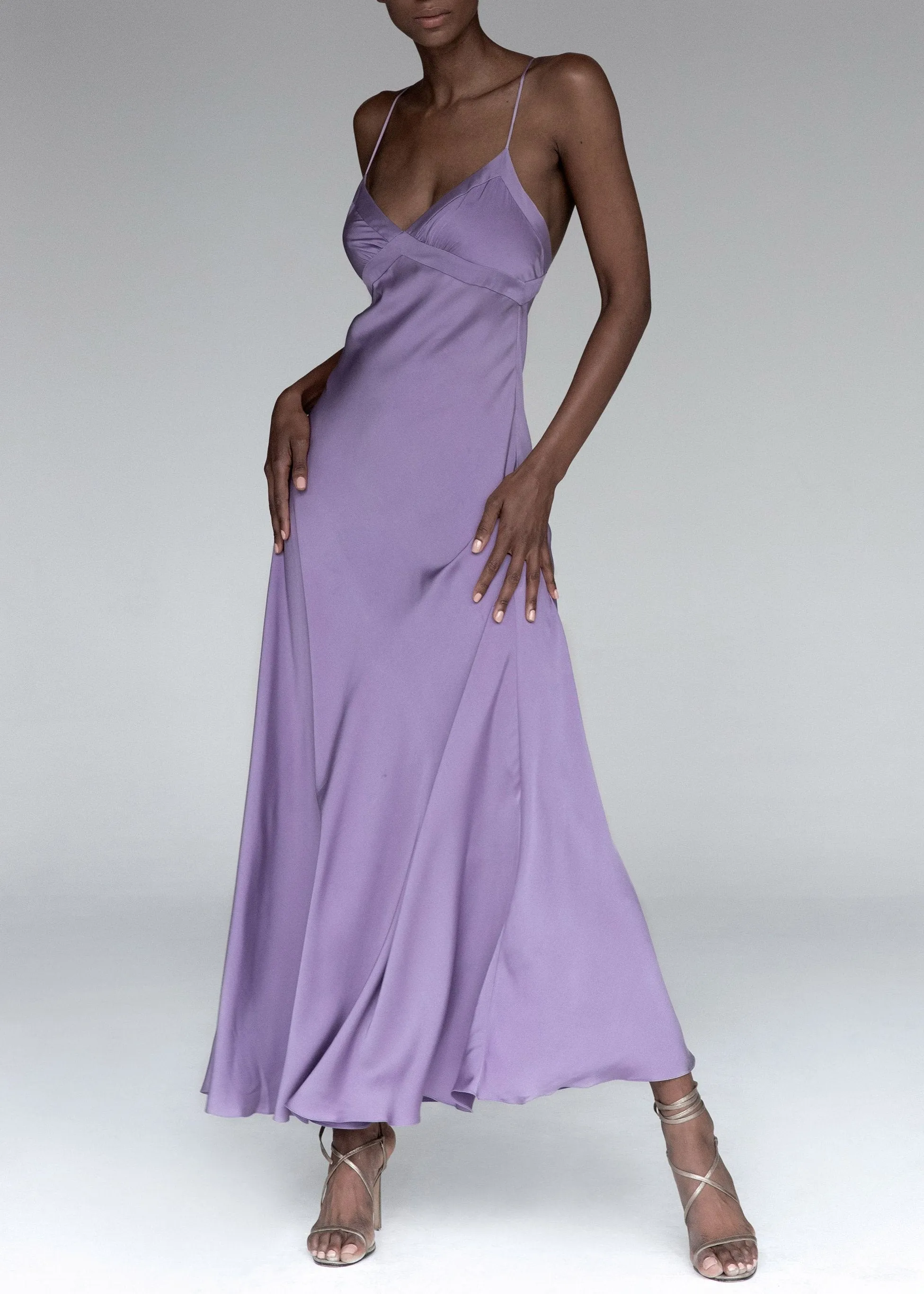 HELIOPE SILK SLIP DRESS