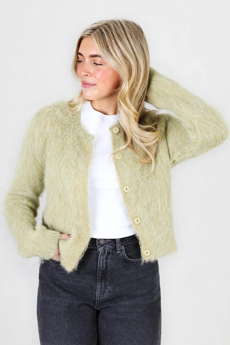 Knit Jacket Dusty Green