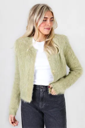 Knit Jacket Dusty Green