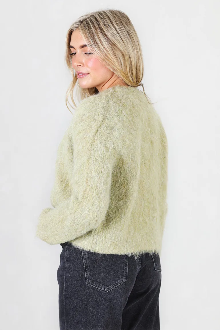 Knit Jacket Dusty Green