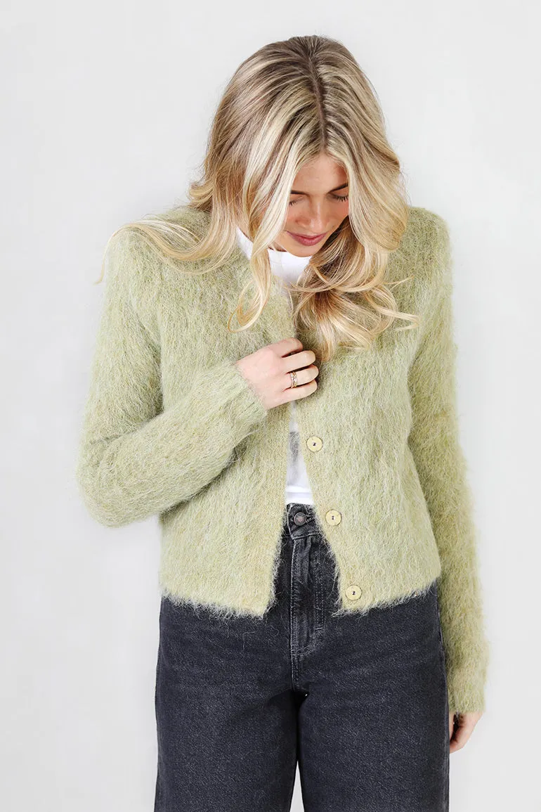 Knit Jacket Dusty Green