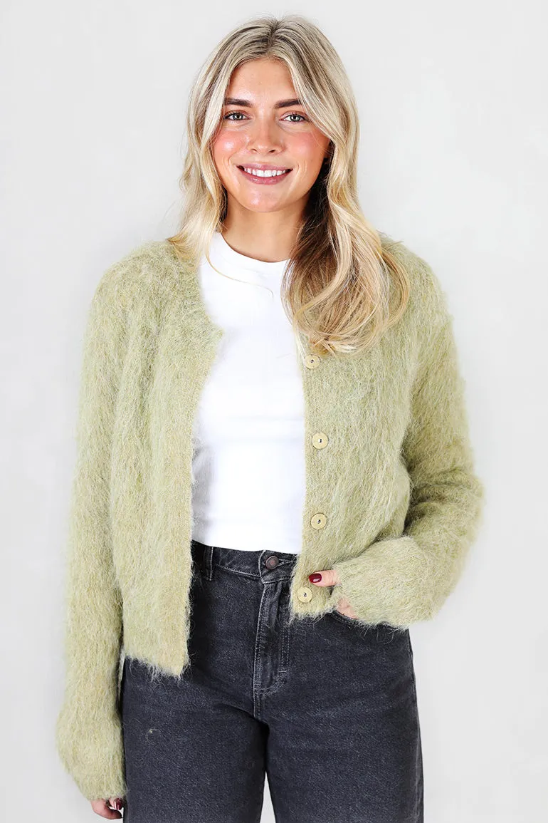 Knit Jacket Dusty Green