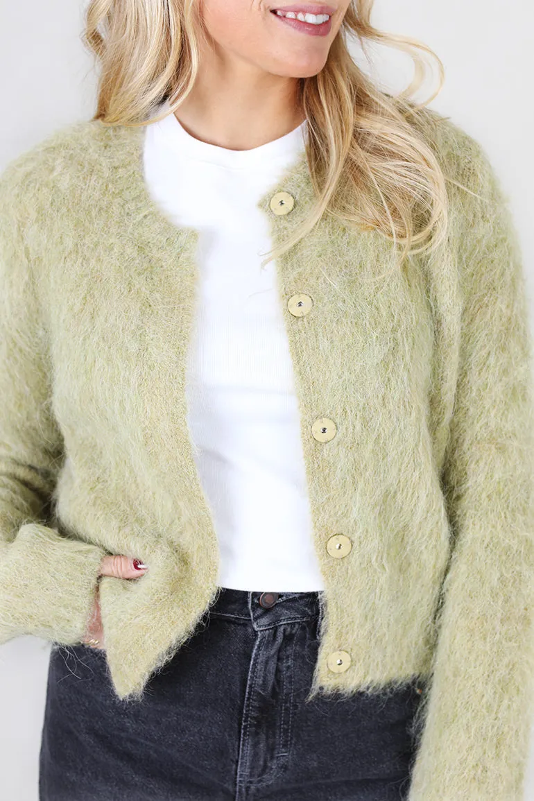 Knit Jacket Dusty Green