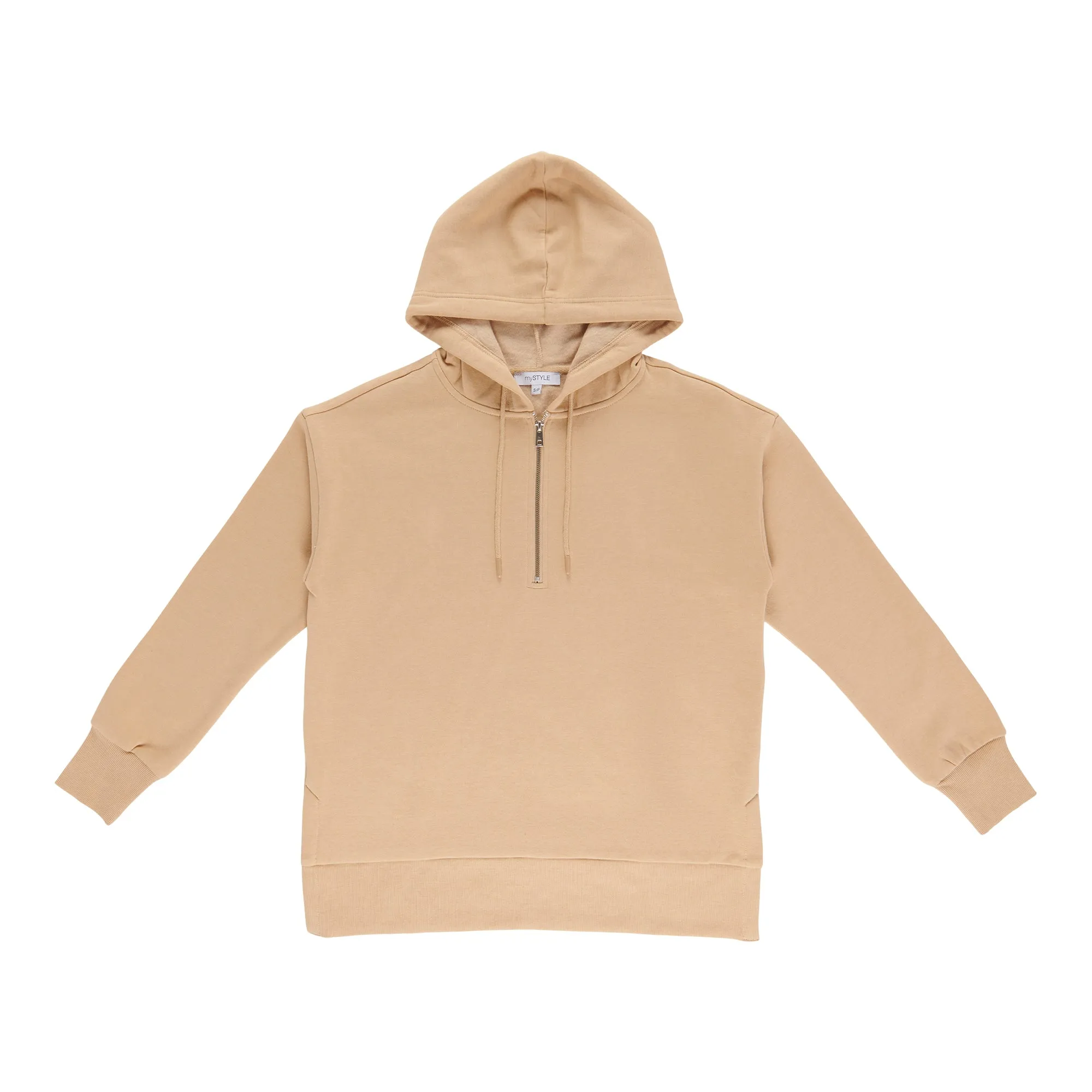 mySTYLE Women's 1/4 Zip Hooded Tunic