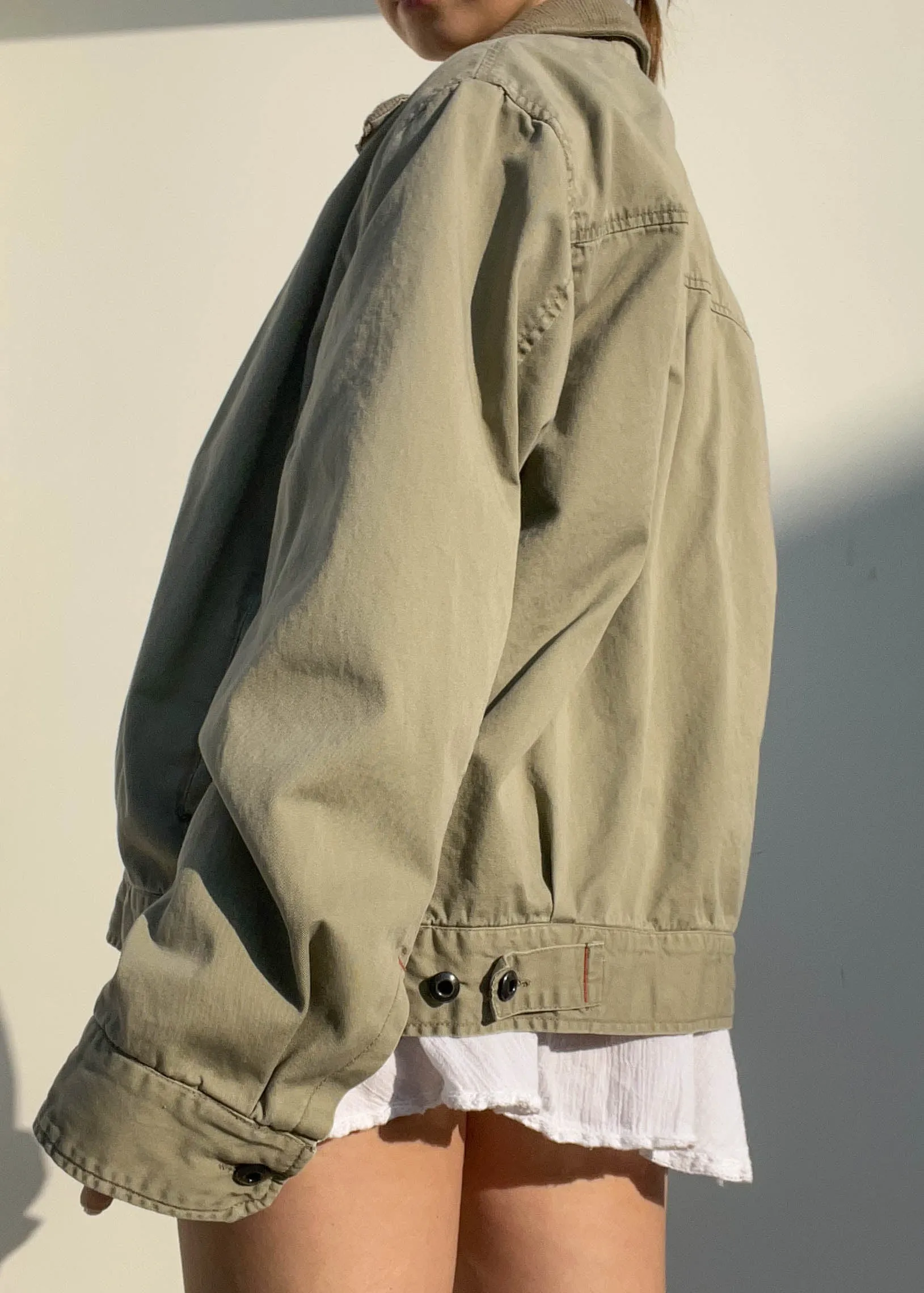 Olive 3-Stripe Jacket (M-L)