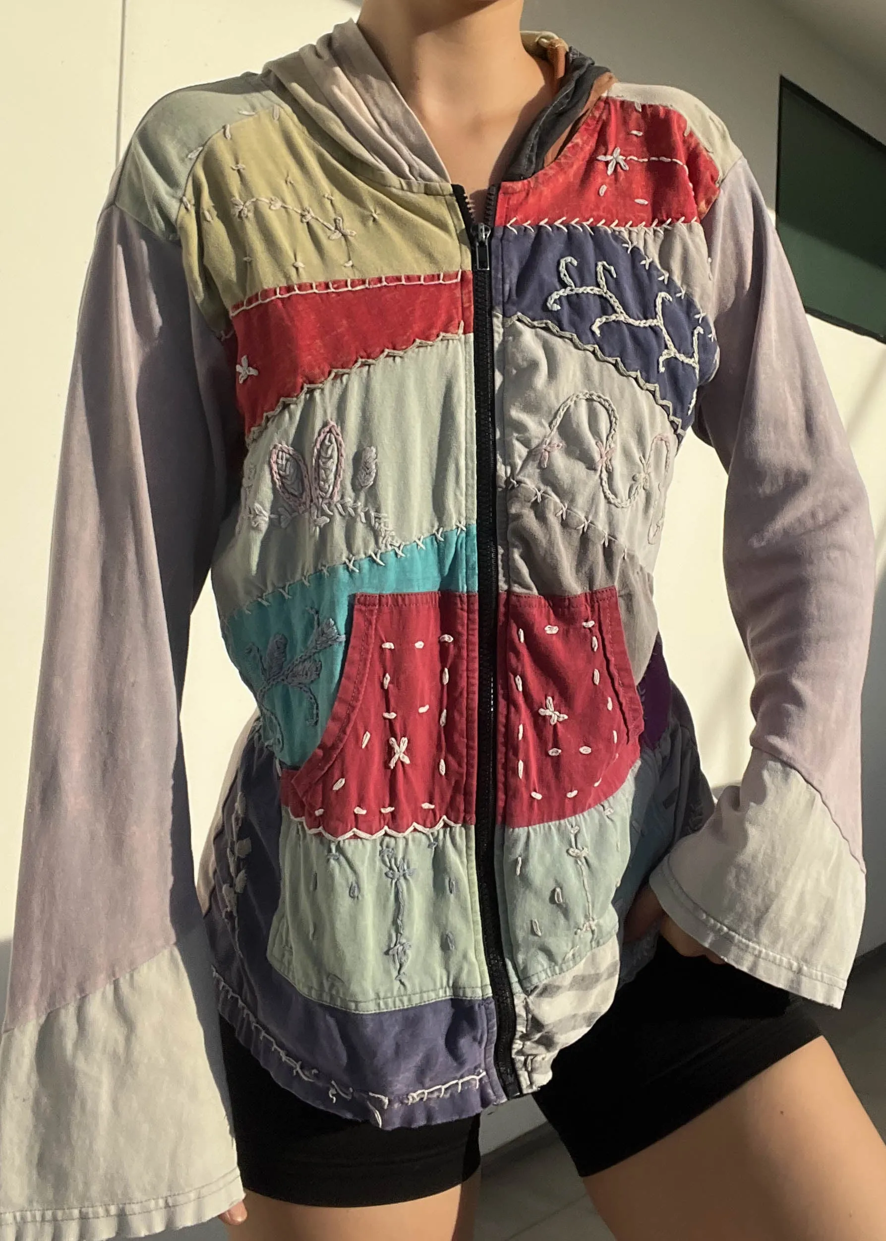 Simi Patchwork Hoodie Jacket (M)