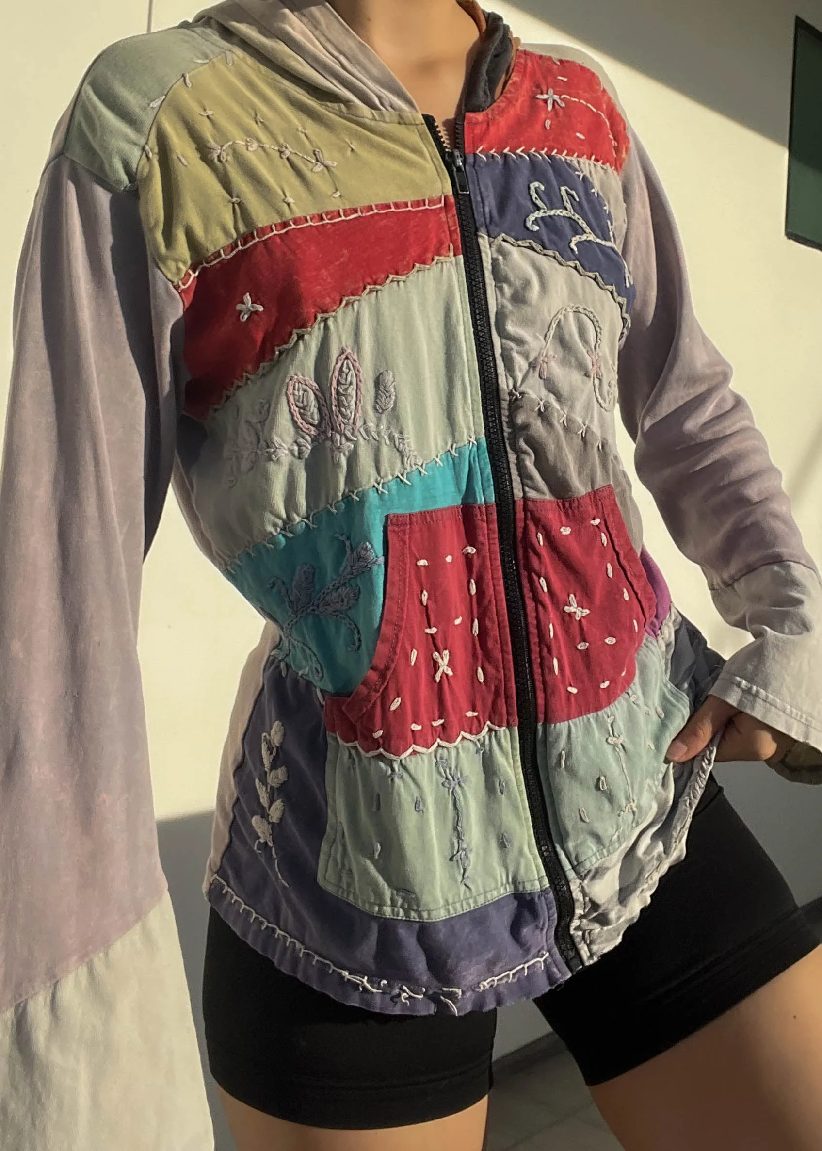 Simi Patchwork Hoodie Jacket (M)