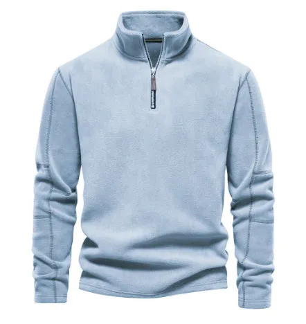 Trend4us Men's Quarter-Zip Fleece Pullover