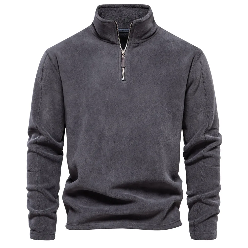 Trend4us Men's Quarter-Zip Fleece Pullover
