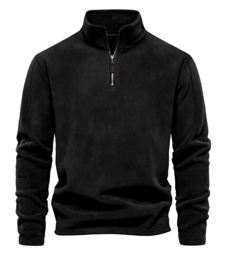 Trend4us Men's Quarter-Zip Fleece Pullover
