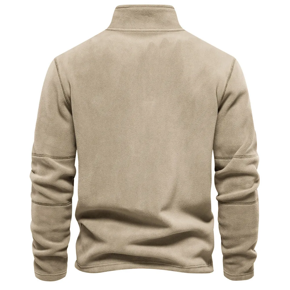 Trend4us Men's Quarter-Zip Fleece Pullover