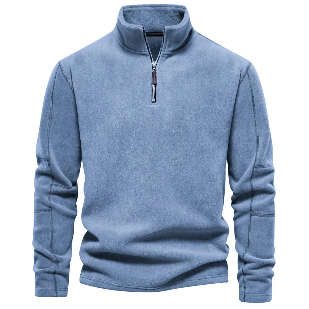 Trend4us Men's Quarter-Zip Fleece Pullover