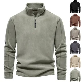 Trend4us Men's Quarter-Zip Fleece Pullover