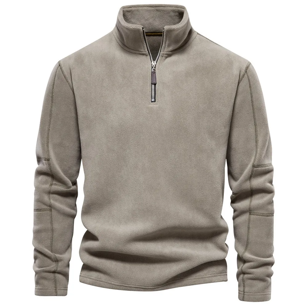 Trend4us Men's Quarter-Zip Fleece Pullover