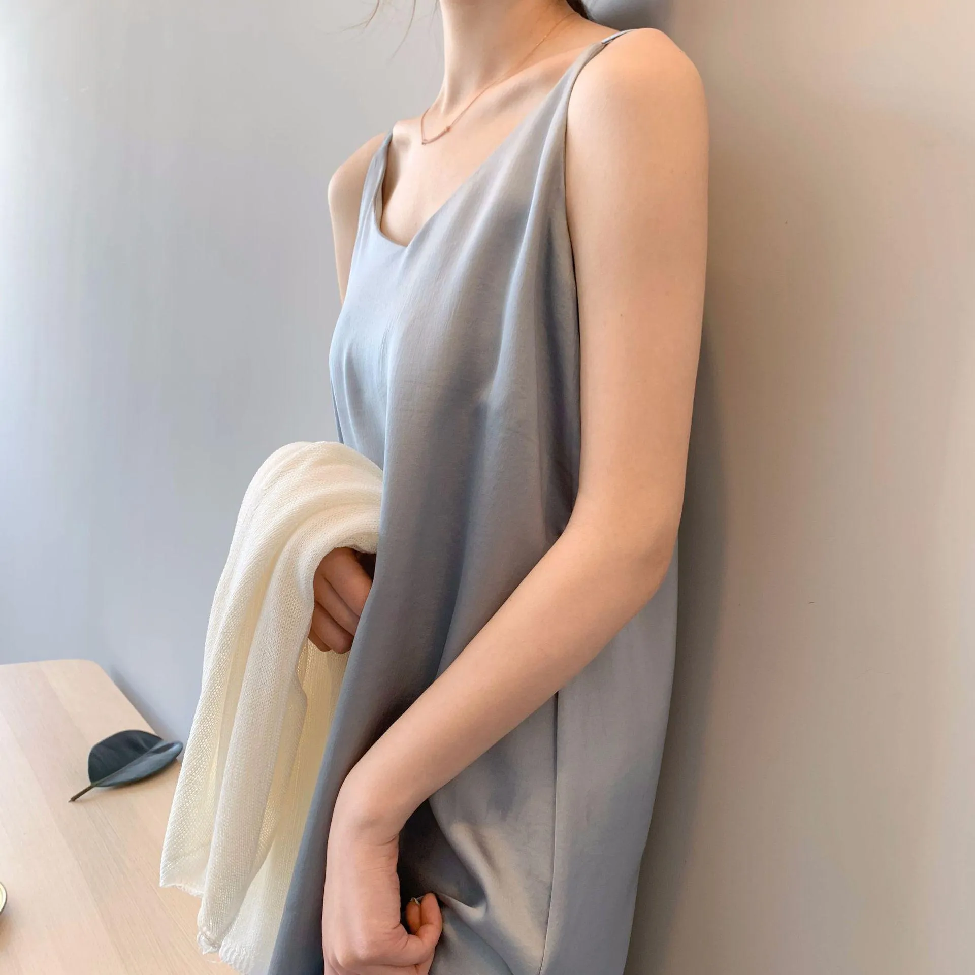 White Sleeveless Midi Dress