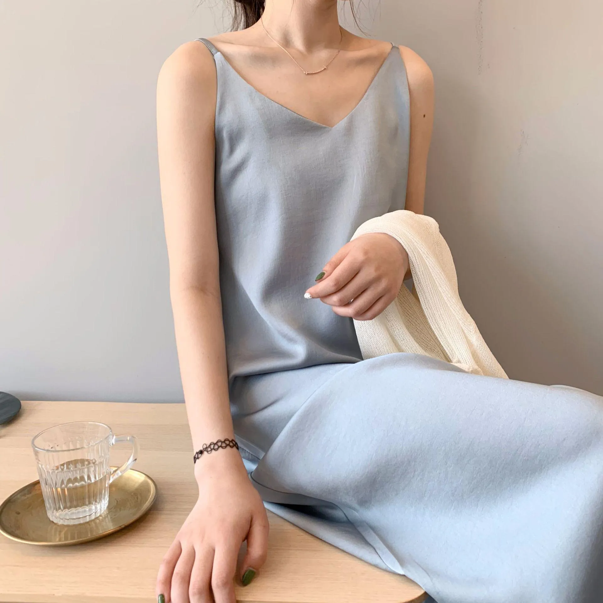 White Sleeveless Midi Dress