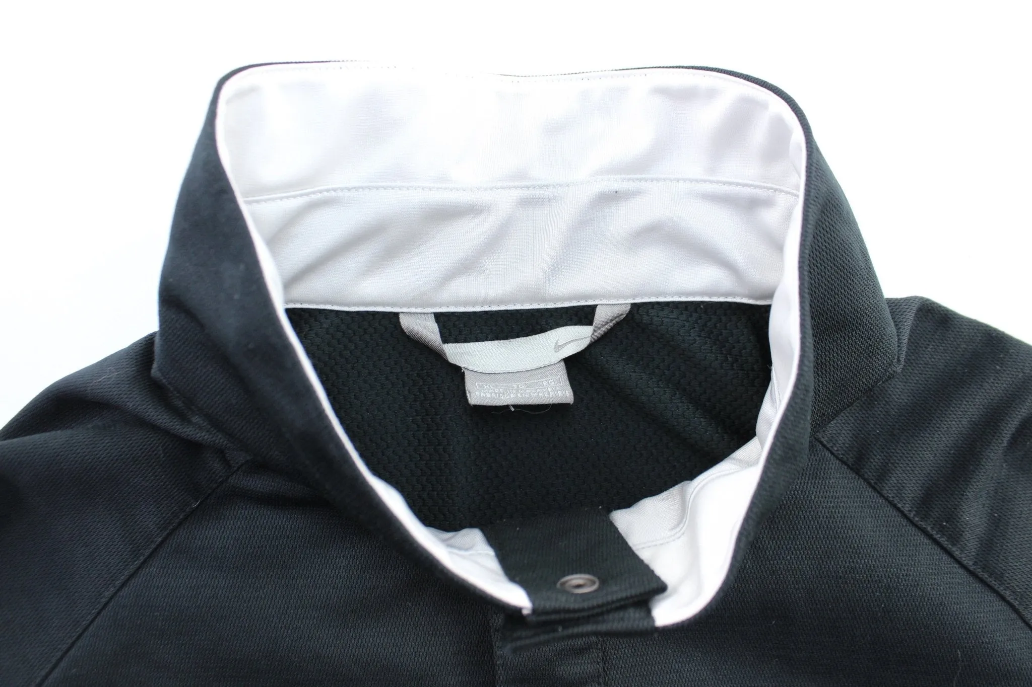 Y2K Nike Embroidered Logo Black Striped Jacket