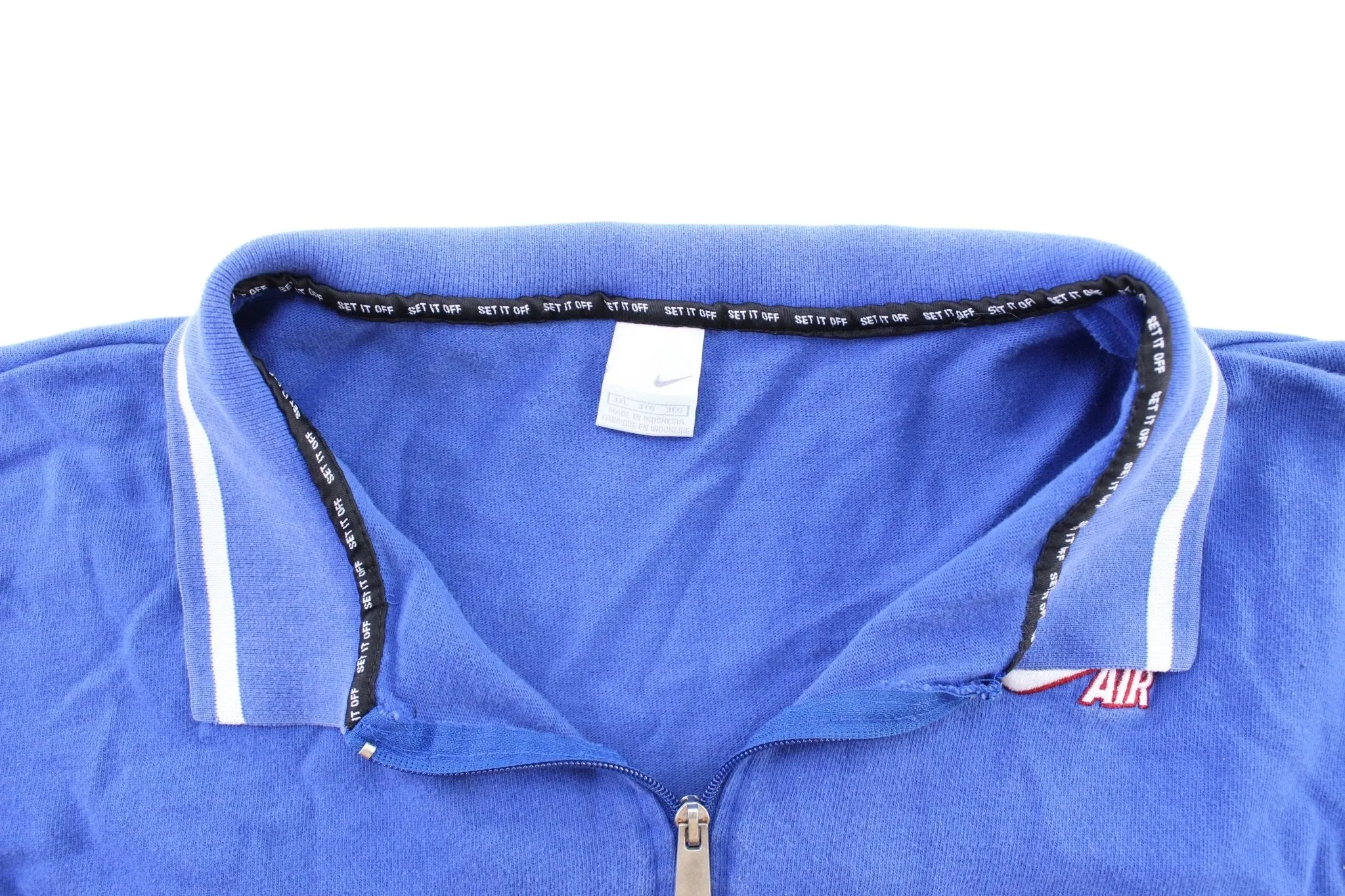 Y2K Nike Embroidered Logo Red, Blue, & White Zip Up Jacket