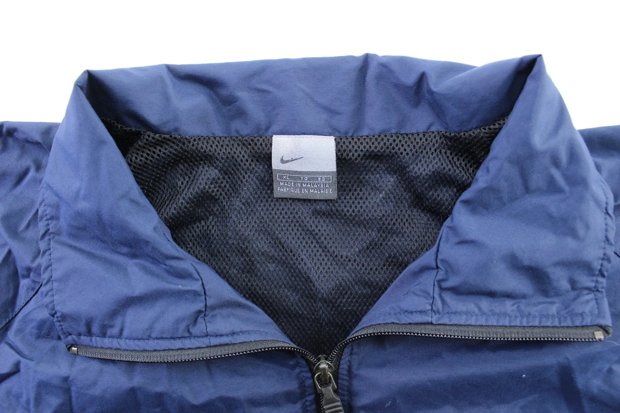 Y2K Nike Logo Blue Windbreaker Zip Up Jacket