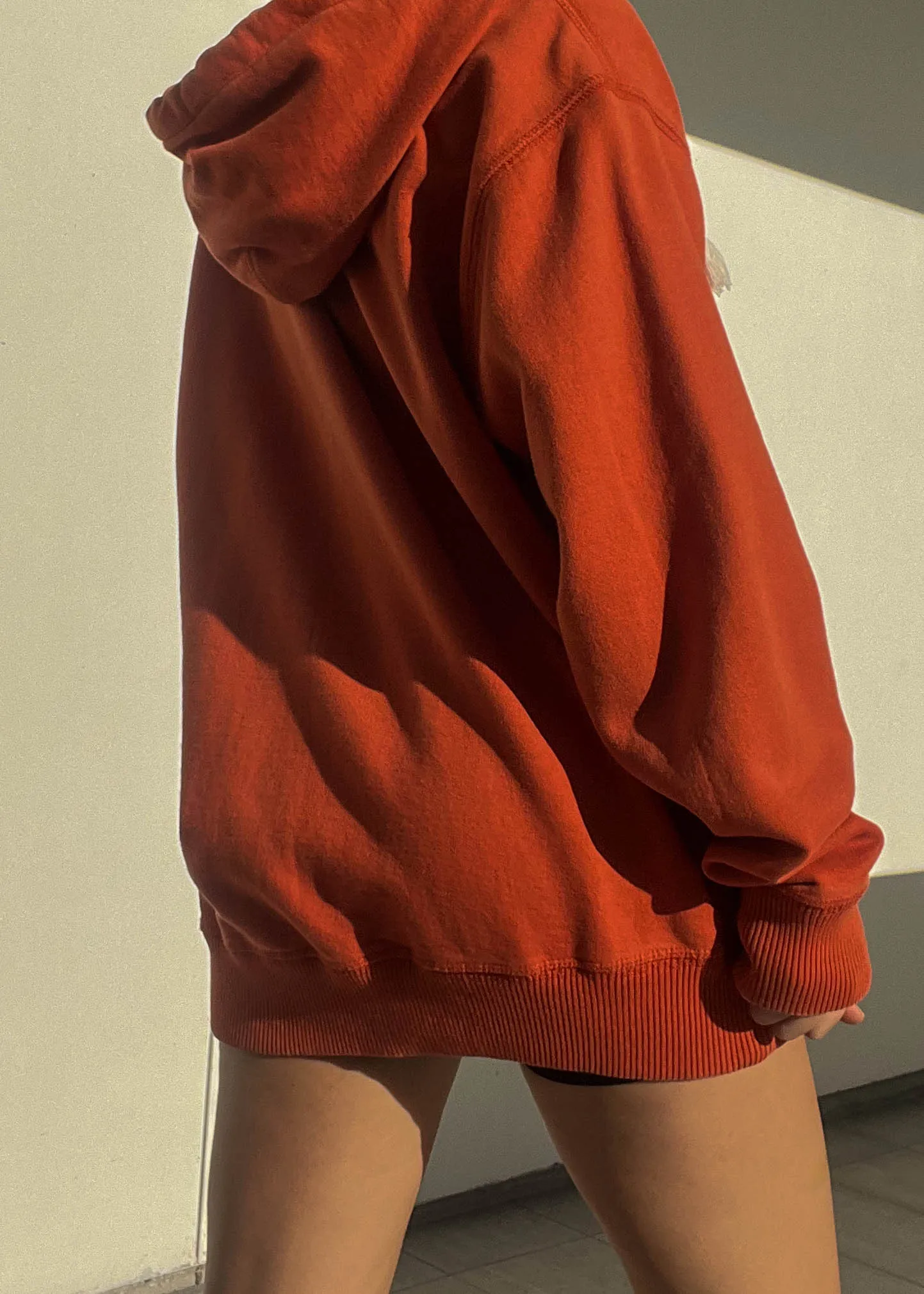 Y2k Orange Hoodie Jacket (XL)