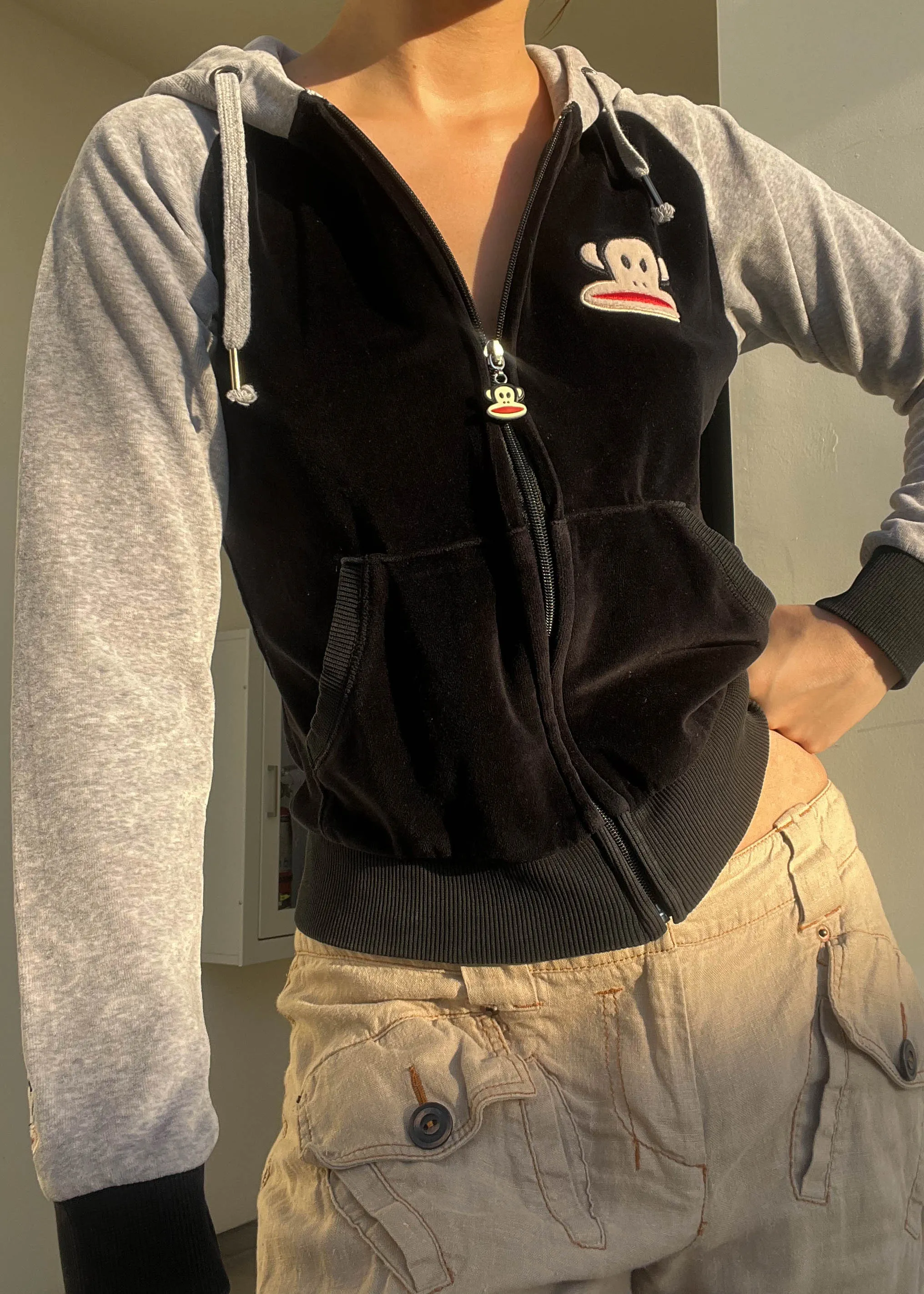 Y2k Paul Frank Velour Jacket (S)