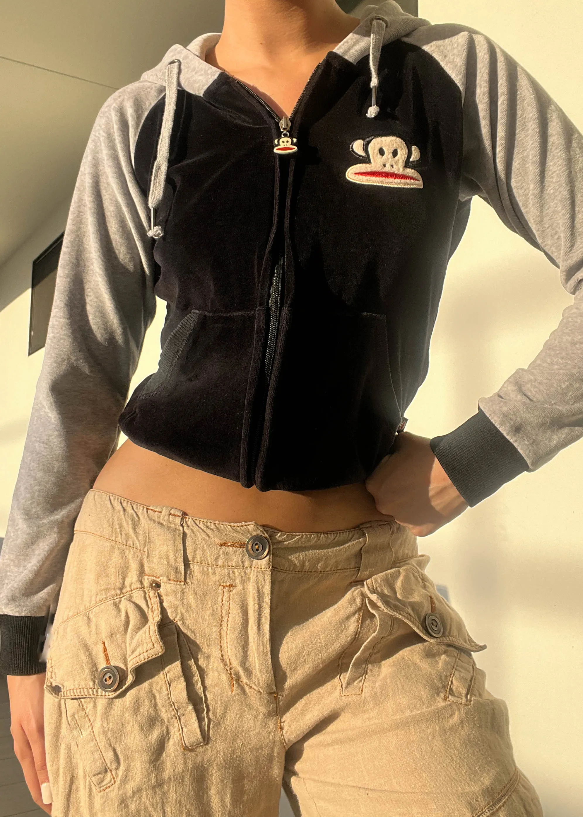 Y2k Paul Frank Velour Jacket (S)