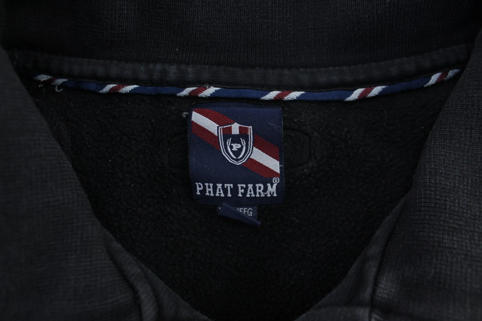 Y2K Phat Farm Embroidered Black Zip Up Jacket