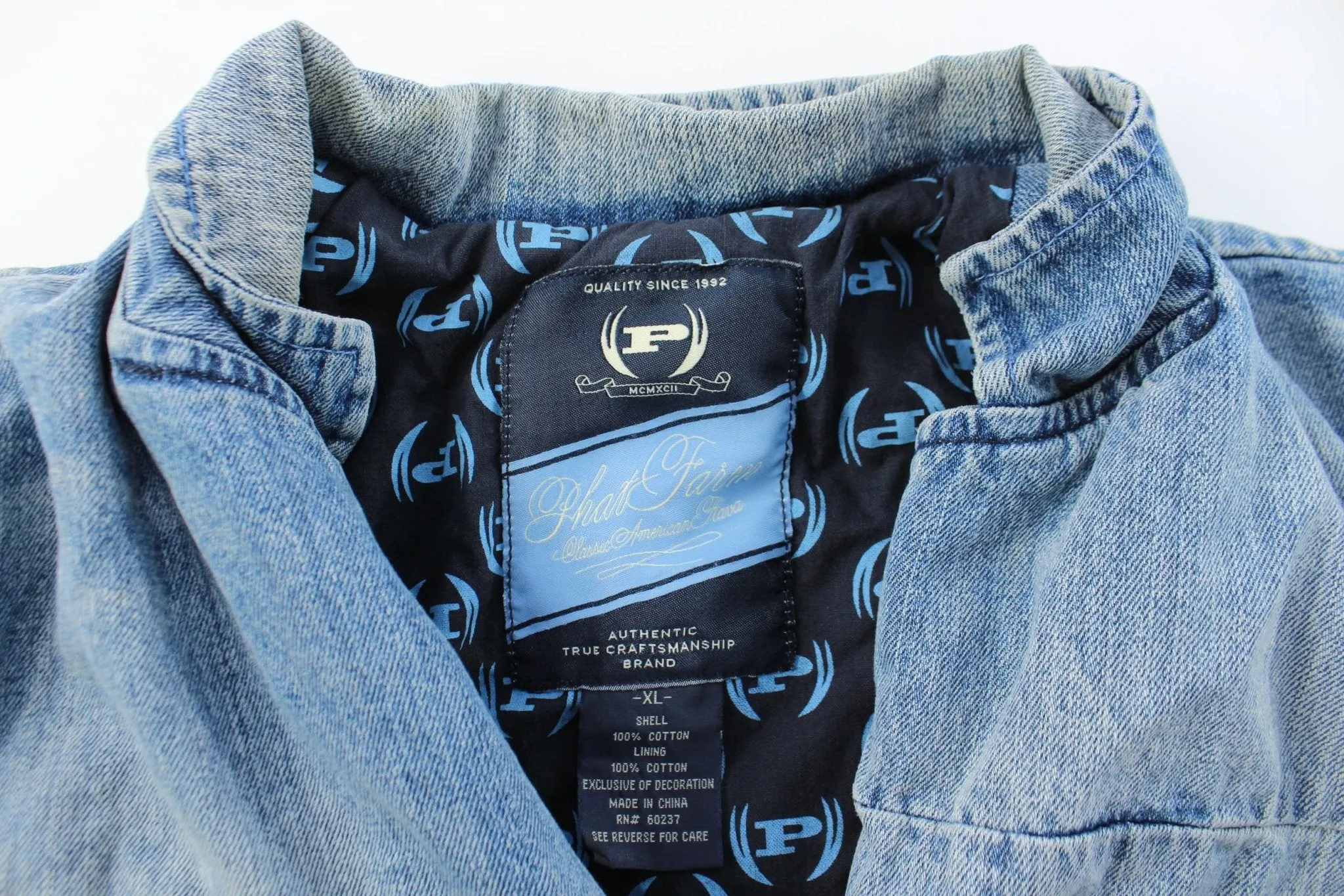 Y2K Phat Farm Embroidered Denim Jacket